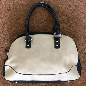 Cream and Black Purse